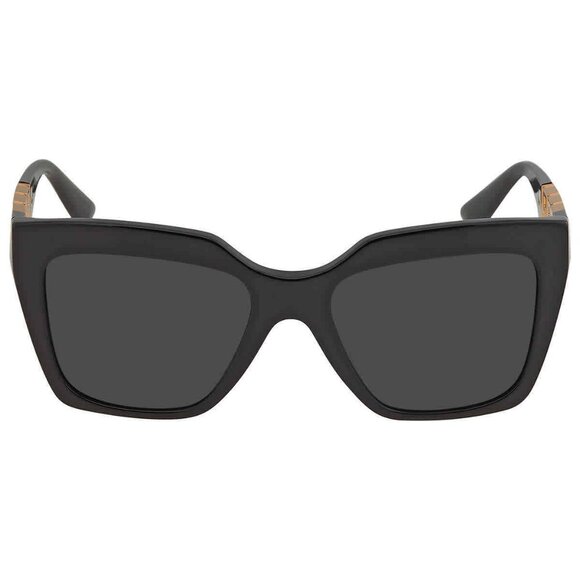Versace Womens Square Black Gold Sunglasses - Picture 3 of 3
